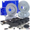 ATE Bremsenset inkl. Bremsscheiben vorne Ø 295 mm belüftet + hinten voll und Bremsbeläge vorne + hinten und Verschleißkontakt Kompatibel mit MERCEDES-BENZ E-Klasse (W211), E-Klasse T-Model (S211)