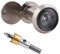 Tahikem Judas de porte avec kit de forets de 16 mm, convient aux portes d'entrée de 3,5 cm à 5,3 cm, grand angle de 200 degrés, protection contre les regards indiscrets – Nickel brossé