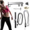 Home Gym Pulley System, Cable Pulley Attachments, Stainless Steel Low Row Cable System, Fitness Equipment With 360-Degree Rotating Joint, Wall-Mounted Pulley Cable Machine With 220 LB Bearing Load