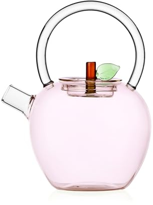 Ichendorf Milano Apfel-Teekanne, Kollektion Fruits&Flowers, 70 cl, Borosilikatglas, handgefertigt