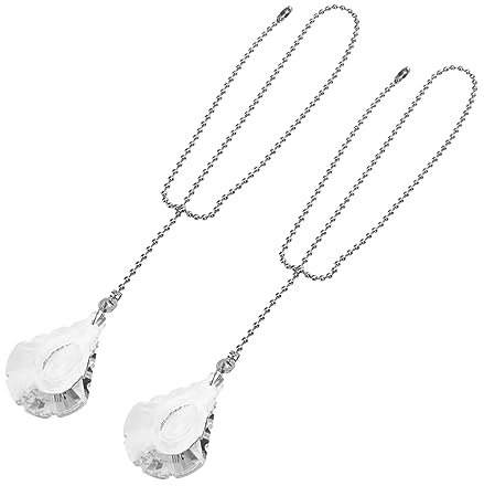 DOITOOL Lot De 2 Chaînes De Traction pour Ventilateur De Plafond Accessoire De Remplacement pour Lampe Suspendue Standard Toucher Doux Et Confortable