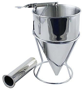 PRETYZOOM Fish Ball Funnel Dispenser Funnel Large Opening Stainless Steel Easy to Operate Octopus Balls Tools