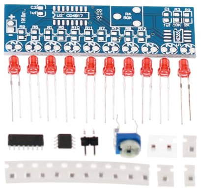 CRGANGZY DIY LED-Blinklicht-Kit, LED-Wasserflusseffekt, SMD-Lötübungssuite, Modern, Weiß, 35.6 cm x 1 cm x 24.7 cm, Indoor, Garten, Deck