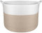 Tking Wäschekorb Geflochtener Korb Aufbewahrungskorb, 83L mit Griff, für Bad Wohnzimmer Kinderzimmer Wäsche (Weiß-Beige, 55 x 35cm)