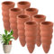 Geiserailie 8 Pièces Irrigation par Cône d'argile Boules d'Irrigation en Terre Cuite Aide à l'Arrosage des Plantes Irrigation pour Plantes d'Intérieur Distributeur d'eau en Céramique pour Plantes