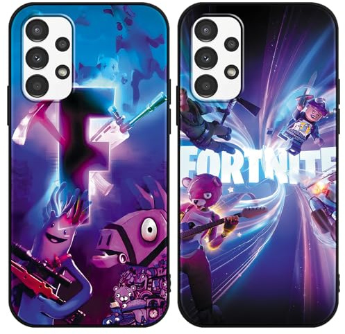 Yimctoie 2 Stück Handyhülle für Samsung Galaxy A13 4G Hülle 6.6, Anime Game Cartoon Muster Aesthetic Design, Dünn Weich TPU Silikon Slim Fit Stoßfest Kratzfest Schutzhülle, cool