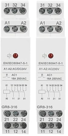 1PCS GR8-316 Switch Relay Relais Relais intermédiaire Relais auxiliaire 16A Relais 3VDC 24VDC 230VAC, GR8-316-AC230V