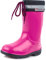 Ladeheid Stivali Bambino e Bambina in Gomma PVC Stivaletti Impermeabili per Ragazzi e Ragazze Calzature Antipioggia per Bimbi Resistenti all'Acqua LA-972 (Fucsia/Nero 32 EU)
