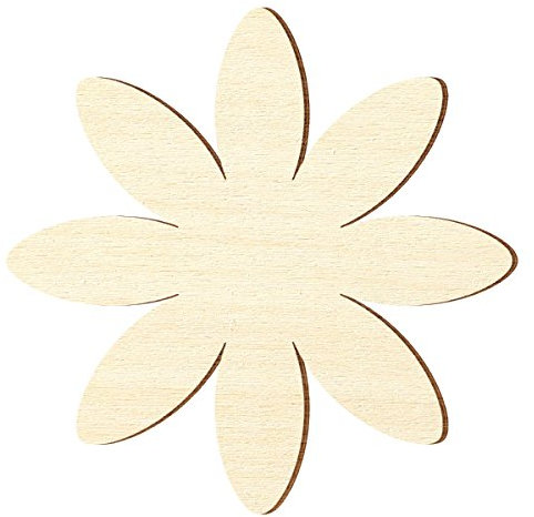 Sperrholz Zuschnitte - Margerite Blume/Blüte - 5-40cm, Größe:10cmx10cm
