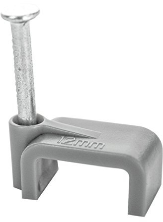 BG Electrical CCF4/50-BG Twin and Earth Cable Clips, Pack of 50, Grey, 4 mm
