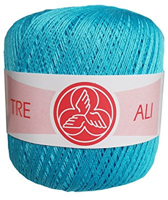 Gomitoli di cotone tre ali, titolo 8, (100g) (Turchese 4)