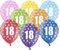 10 kunterbunte Luftballons 18. Geburtstag Made in EU Ballons 18. Geburtstag Junge Mädchen Luftballon 18 Jahre Ballon Zahl 18 Metallic 30cm