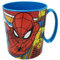 Theonoi wieder verwendbar - Kunststoffbecher Tasse 350 ml Avengers Becher aus Kunststoff BPA frei Mikrowelle geeignet Geschenk Jungen (Spiderman)