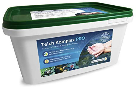 Profi-Vertrieb UG - Teich Komplex Pro 3,4kg zur Stabilisierung des pH-Wertes I Algenfreier Teich & Pool I Teichreiniger für Schlammabbau & Algenabbau I gegen Fadenalgen Schmieralgen Schwebealgen