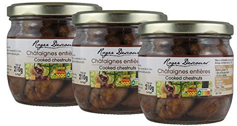 3er Pack Gekochte Maronen - Edelkastanien 3 X 210 Gramm im Glas, geschält