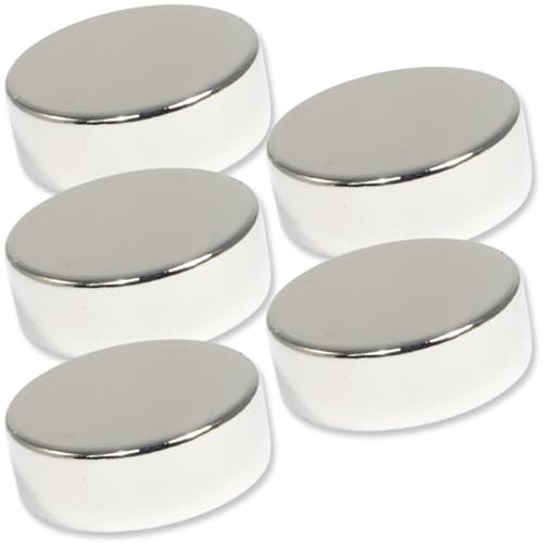 Neodym Magnet N52 Scheibe 10KG - Super Flache Magnetscheibe 20mm Durchmesser - 20x7mm Neodym Magnete Runde Scheiben [5 Stück]