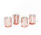 Juego de Candelabro Oriental - Portacandelitas Vasos de Cristal con Velitas - Pequeño Portavelas Noble con Adornos - Farolillos para Velas - Regalo de Decoración para Boda, Cumpleaños, Navidad (Rojo)