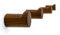 NAUMOO Natural Wooden Wall Hooks - Pack of 4 - Wall Mounted Modern Wood Coat Rack - Handmade Minimalist Home Decor Wooden Pegs for Hanging Hat, Towel, or Purse (Black Walnut)