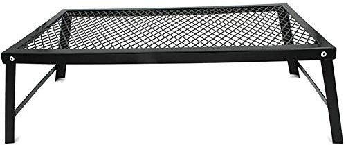 Barbecue-netztisch Multi-Funktion Outdoor Klapptisch Speicher-Rack Display-Rack Grillständer Mini-niedriger Tisch Picknicktisch Schwarz 55x30x18cm(22x12x7inch)