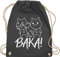 Turnbeutel Rucksack - Anime Geschenke - Baka! mit Katzen - weiß - Unisize - Dunkelgrau - für fans turnbeutel+anime geschenk+anime cat stoffrucksack manga anime+tasche cats juterucksäcke tasche