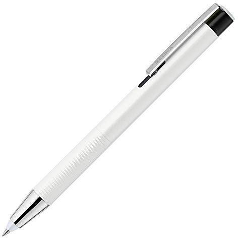 ZEBRA P-BA96-W Beleuchteter Permanent-Kugelschreiber, leicht, α, 0,7 mm, Weiß