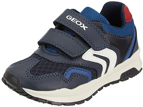 Geox Jungen J Pavel Sneakers, Navy Red, 28 EU