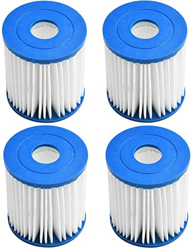 WuYan Ersatz-Whirlpool-Filter für Intex, Swimmingpool 28601/28602, Pumpenfilter für Intex Typ H 29007E, Filterkartusche für oberirdische Schwimmbäder, Whirlpool, Spa, 4 Stück