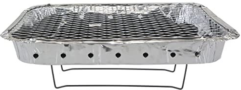 VFM - BBQ jetable Grande, gril de barbecue instantanée, idéal pour les pique-niques et les fêtes, Real Charcoal BBQ, Jumbo 1kg BBQ