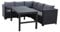 Allibert Keter – gemütliche Provence Eck Lounge |Rattan Gartenmöbel Set inkl. Tisch | Outdoor Lounge Premium Panama anthrazit mit bequemen Kissen anthrazit und stylischem Tisch Lyon
