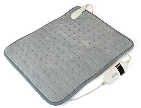 STAYWARM Electric Heat Therapy Pad/Hot Water Bottle - for Back, Neck, Arm Pain Relief, Auto Shut Off - Economical - Machine Washable - Size 35x45 cm - Grey - F2861GR