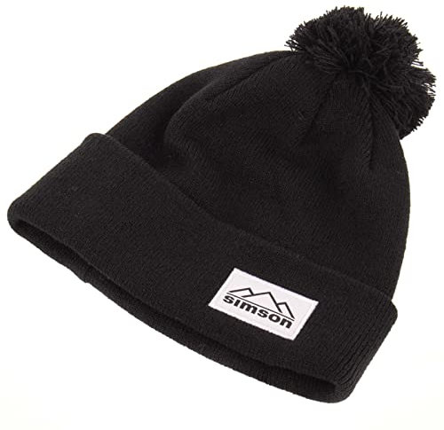 Wintermütze mit BommelSIMSON Suhler Berge, Farbe: Schwarz