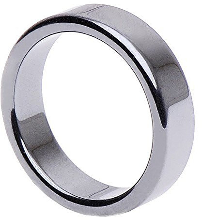 Hämatit Ring Fingerring Fingerschmuck Unisex schlicht flach glatt grau Steinring, Ringgröße:Innenumfang 62mm ~ Ø19.7mm