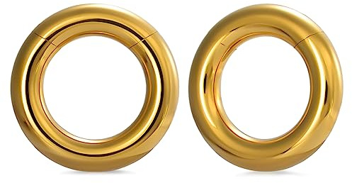 PONWAG 1 par sin fisuras Oreja Peso Aro Calibre Pendientes Para Orejas estiradas Dangle Calibre Percha 2g 0g 00g Plug Tunnles Para Oreja Mujeres Body Piercing Joyería