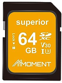 MMOMENT 64GB Full-Size SD Card UHS-I U3 V30 Class 10 High Speed SDXC – Up to 90MB/s Read, 50MB/s Write, Compatible with DSLR Camera, Laptop, Camcorder, 4K UHD Video