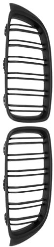MACHSWON Mattschwarze Autohaube, Nierenstangen, Kühlergrill, Doppellamelle, 4-Türer, passend für BMW F32, F33, F36, M4, 2013, 2014, 2015, 2016, 2017, 2018, 2 Stück