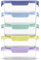 Ello Color Lock 3.4 Cup 10PC, 5 Pack Glass Meal Prep Sets Leak-Proof Glass Food Storage Containers with Airtight BPA-Free Plastic Lids, Dishwasher, Microwave, and Freezer Safe, Purple Rain