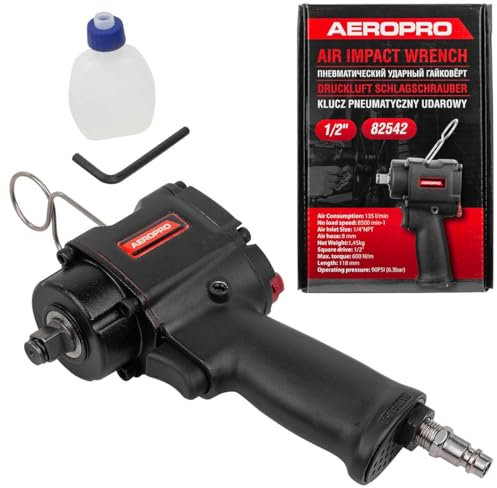 ForsagePol Schlagschrauber 1/2 Zoll Compact Impact Wrench – Leistungsstarkes Werkzeug für Auto Werkstatt & Montage – Ergonomisch, robust, vielseitig, hohe Drehmomentkontrolle für Profis und Heimwerker