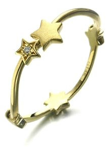 Stfery Eheringe Gold 585Er Ring für Frauen Rund Diamant Verlobung Ringe Frau