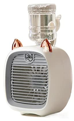 Humidificadores para dormitorio Aire acondicionado de 1200/2400mAh, ventilador portátil for acampar, refrigeración por pulverización recargable, bonito humidificador de aire, ventilador for exteriores