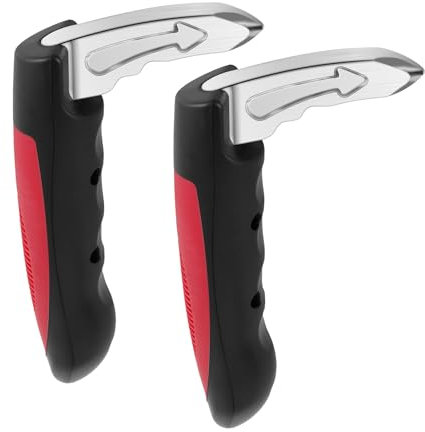 2 STK Einstiegshilfe Auto Senioren 180KG Tragkraft, Auto Griff Senioren mit Auto Sicherheitshammer Funktion, Rutschfest, Rostfrei, Car Handle Auto Ausstiegshilfe für alle Arten von Autotüren (Rot)