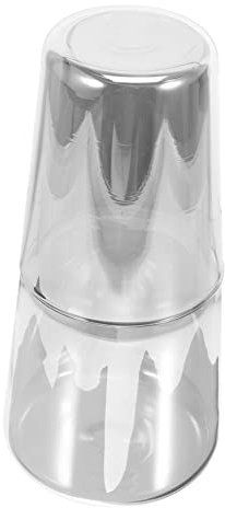 ABOOFAN Dispensador De Enjuague Bucal De Vidrio Con Jarras Para Baño Botella De Agua Gris Plateada De 800 Ml Botella De Agua Personalizada