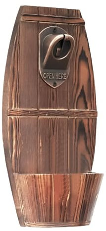 Wall Plugure With Receiver - Plug On Wall Trait, Wall, Wooden Barrel Wall Mounted - PLIGLE | Vintage Bottle Stopper Collector With Tray And For Beer Lovers