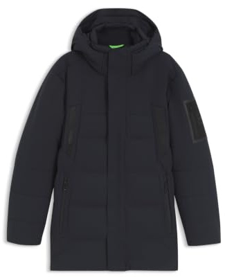 BOSS Mens OW Block-X Parka Water-repellent parka jacket with down filling