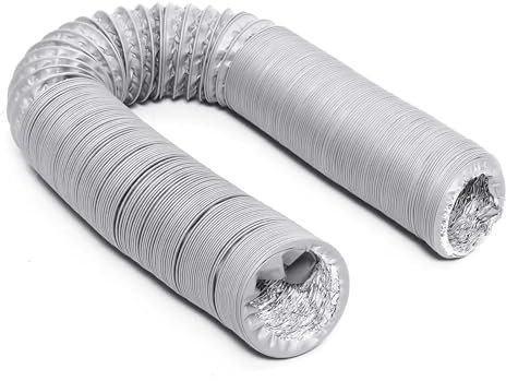 XUCZHAI Tuyau Flexible pour Gaine Tuyau d'évacuation d'air Flexible for climatiseur Portable 80 mm/100 mm/110 mm/130 mm/150 mm pour Extracteur d'air, Climatisation,SèChe-Linge(DIA.130MM-6M-White)