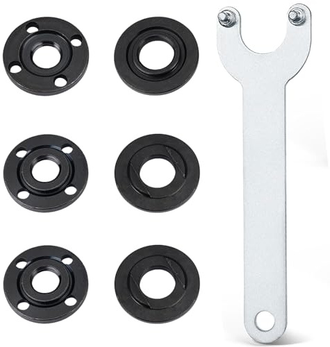 CATELL Winkelschleifer Schlüssel, winkelschleifer Zubehör mit 125mm Flex Schlüssel und Flanschschlüssel Schleifer Flansch Winkelschlüssel Flanschmuttern Kit for Universeller Winkelschleifer