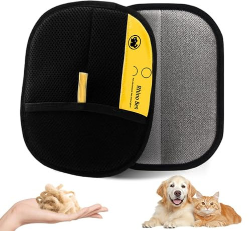 SYSYSYYASNL Gant Ramasse Poils Animaux, Lot de 2 Gants de Toilettage pour Animaux de Compagnie, Gants de Toilettage Statiques, Animal Remover for Cats, Dogs, Rabbits, Small Animals