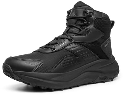 NORTIV 8 Stivali Trekking Uomo Punta Larga | Intersuola in EVA spessa per supporto elastico, tomaia resistente in pelle, nylon e TPU e design a bassa caduta da 5 mm