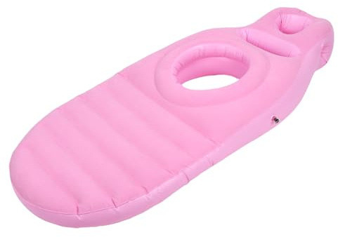 WOHPNLE Schwangerschaftskissen, aufblasbares Mutterschaftskissen mit Bauchloch 165 cm PVC Schwangerschaftsmatratze zum Schlafen, Pool schweben, Yoga und Entspannung (pink)