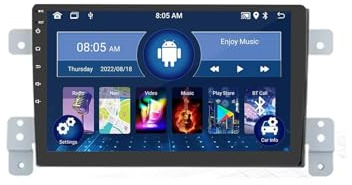 Android 15 2 DIN Car Radio 9 Touch Screen Stereo for Suzuki Grand Vitara 3 2005-2015 with Rear Camera/GPS/WiFi/FM/BT/Steering Wheel Controls/Link Mirror/Player