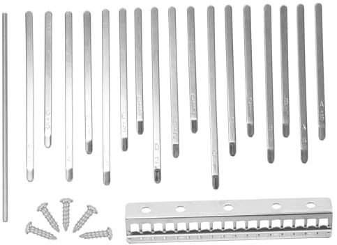 TOYANDONA Kalimba Daumenklavier tragbares Daumenklavier aus Metall 17 Tasten mit Süßem Klang und Resonanz Silberfarbenes Einfaches Design für Anfänger und Musiklernen